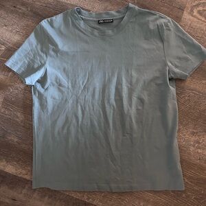 Zara Short Sleeve Crew Tee in Slate Blue